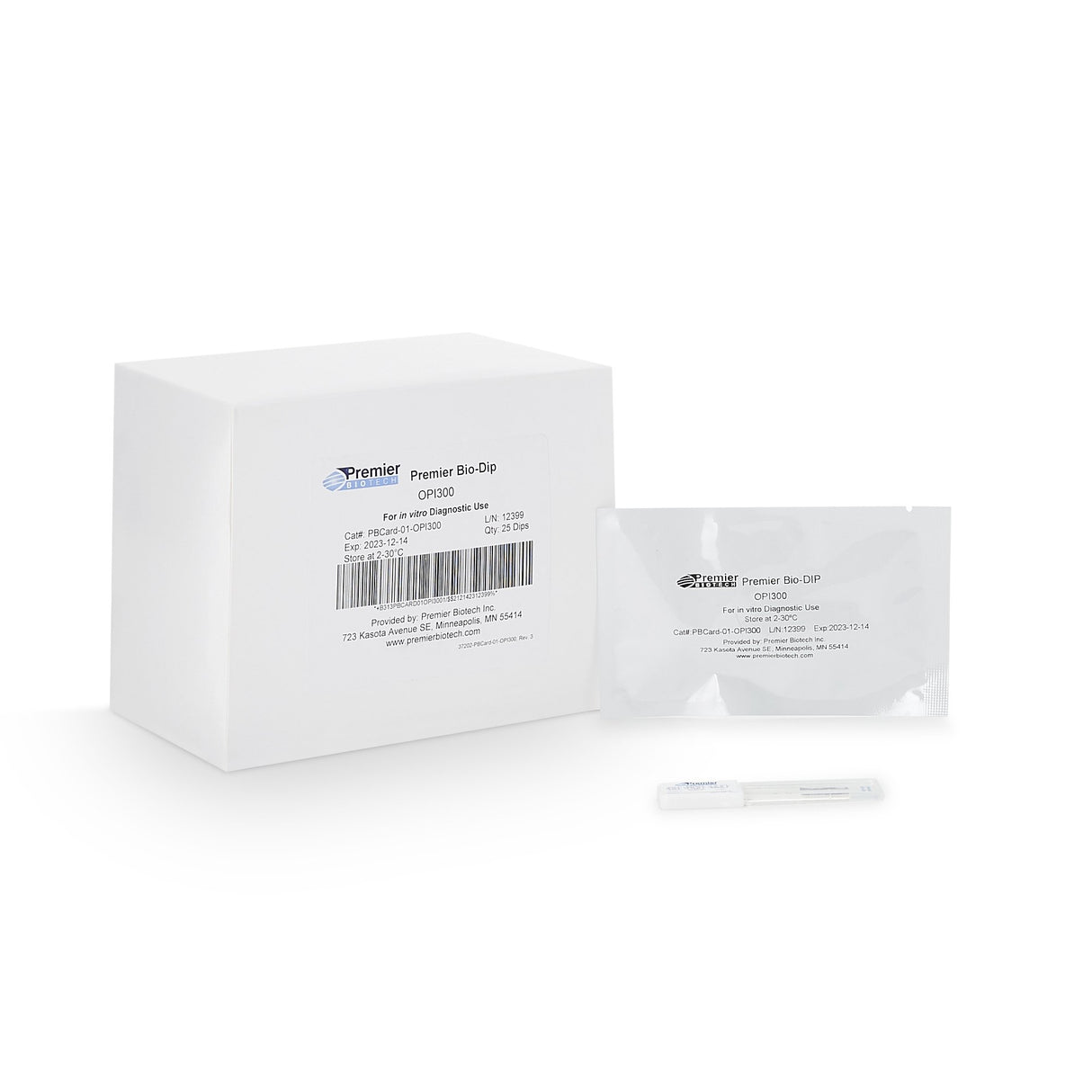 Drugs of Abuse Test Kit Premier Bio-Dip Opiates (OPI) 25 Tests CLIA Waived - BeHope