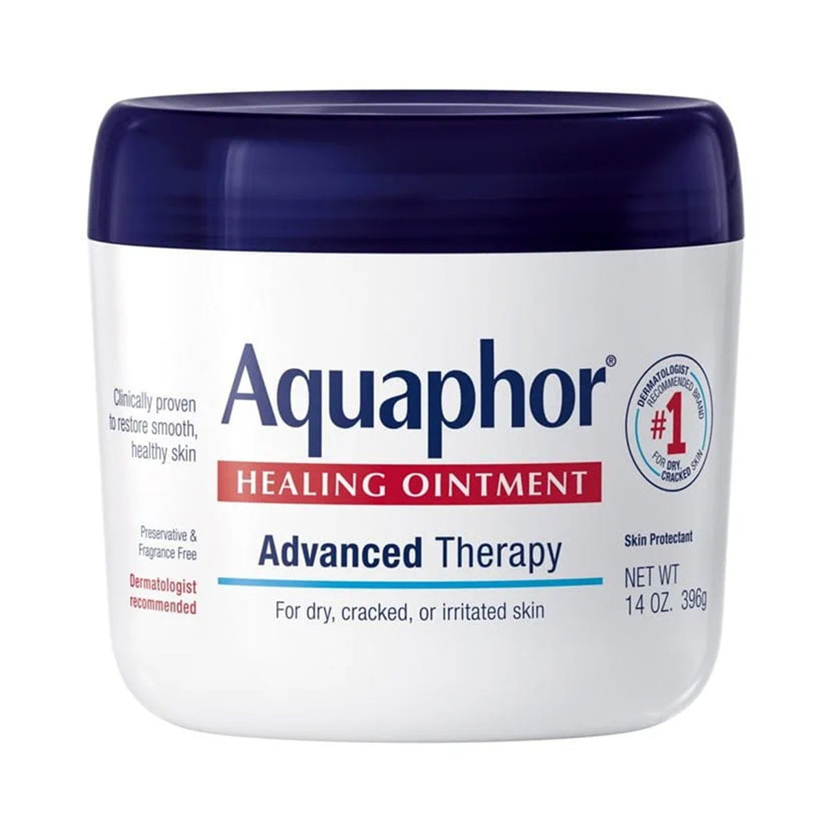Hand and Body Moisturizer Aquaphor® Healing Ointment 14 oz. Jar Unscented Ointment - BeHope
