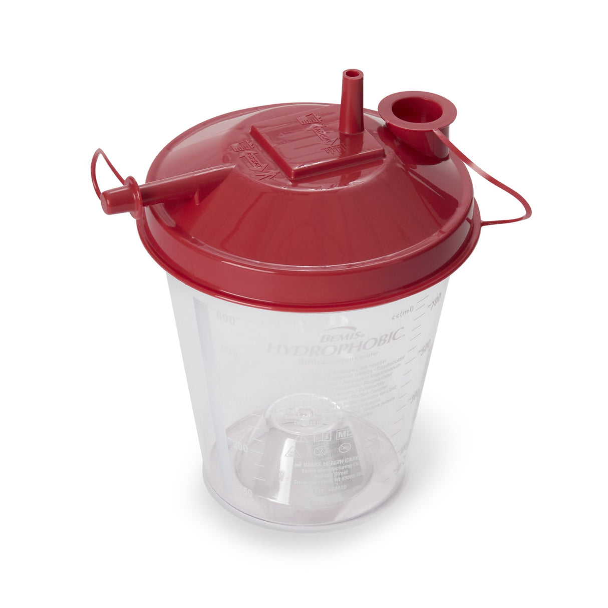 Rigid Suction Canister Hi-flow™ with Hydrophobic Pour Lid and Filter - BeHope