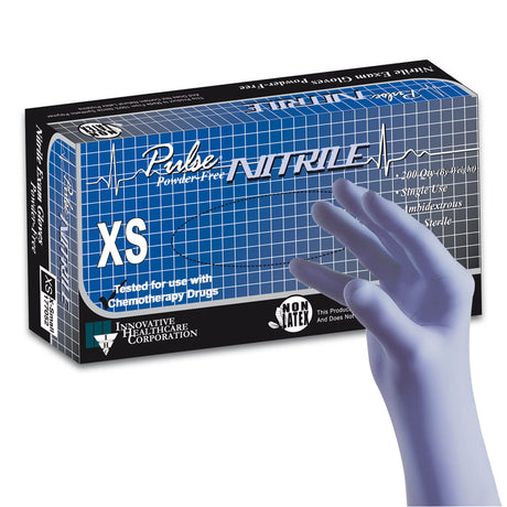 Exam Glove Pulse® Nitrile Nonsterile Chemo Fentanyl Tested for Superior Grip - BeHope
