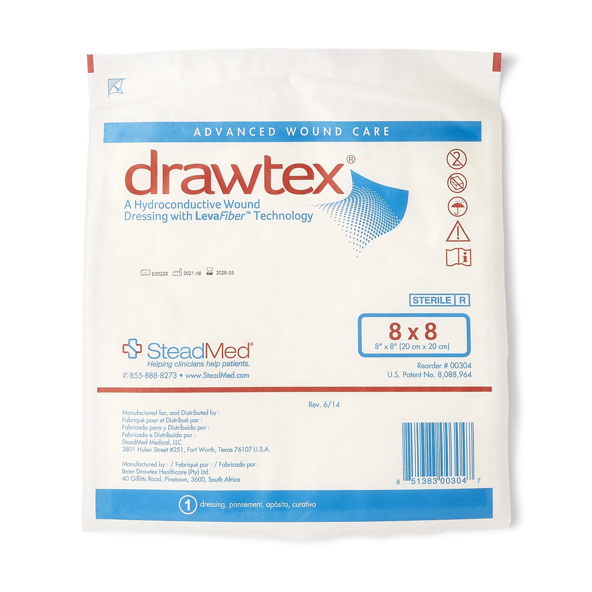 Hydroconductive Wound Dressing Drawtex® for Exudate Management and Debris Removal - BeHope