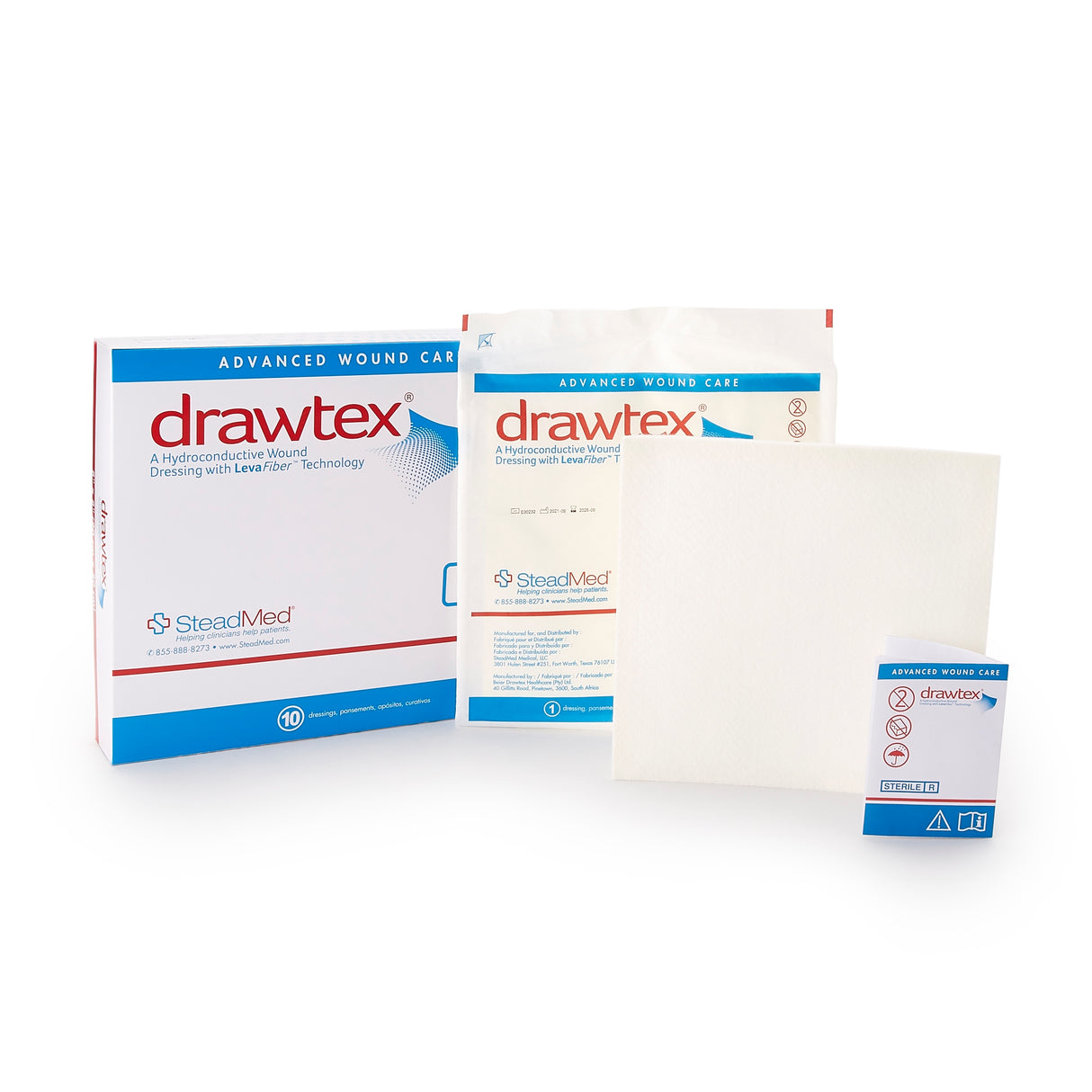 Hydroconductive Wound Dressing Drawtex® for Exudate Management and Debris Removal - BeHope