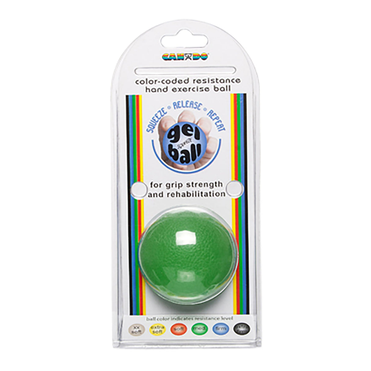 Squeeze Ball CanDo® Green Standard Size Medium Resistance - BeHope