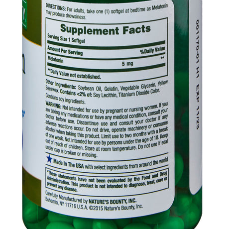 Natural Sleep Aid Nature's Bounty® Melatonin for Restful Sleep - BeHope