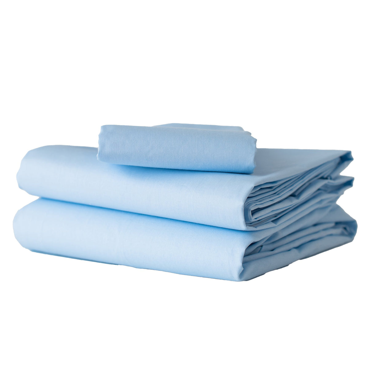 Bariatric Bed Sheet Flat 70 X 104 Inch Blue 50% Cotton / 50% Polyester Reusable - BeHope