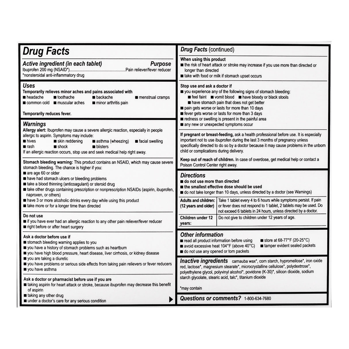 Pain Relief Addaprin™ 200 mg Strength Ibuprofen Tablet 250 per Box - BeHope