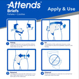 Unisex Adult Incontinence Brief Attends® Bariatric 3X-Large Disposable Heavy Absorbency - BeHope
