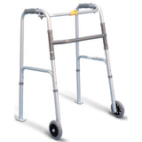 Airgo One Touch Button Folding Walker with 5" Wheels and Glide Skis -BeHope