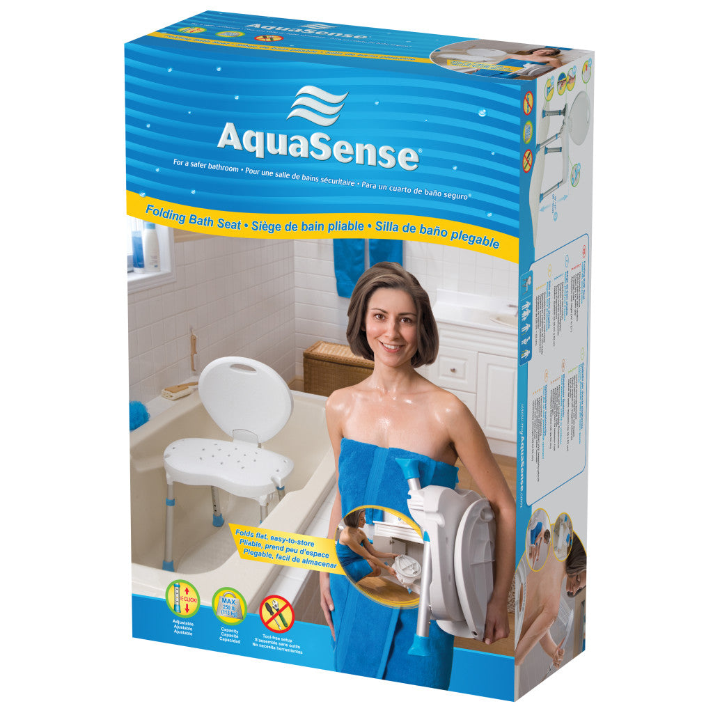 AquaSense Ergonomic Folding Bath Seat -BeHope