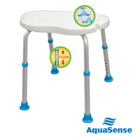 Aquasense Ergonomic Adjustable Bath Seat Without Backrest - BeHope