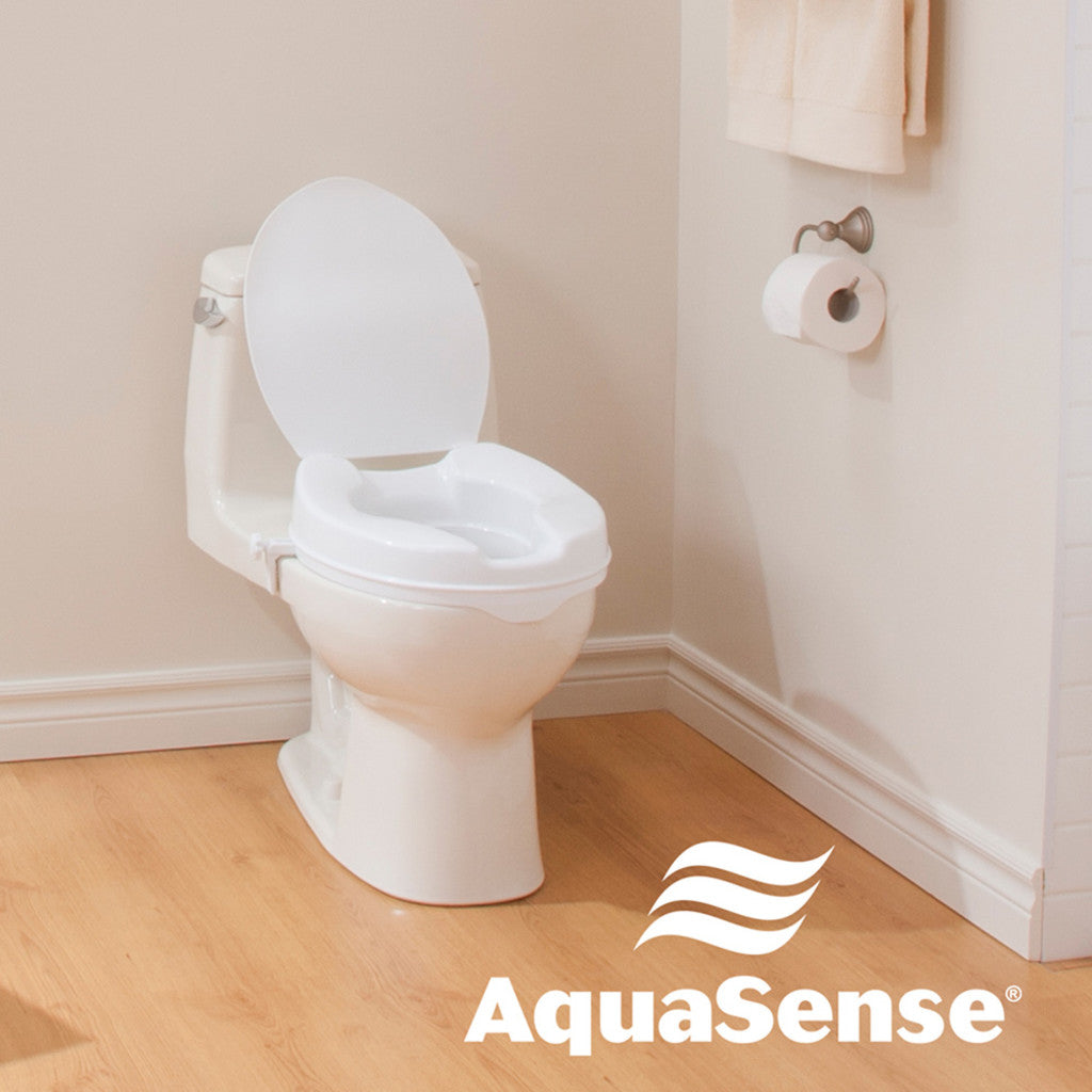 Raised Toilet Seat With Lid, 2" - BeHope