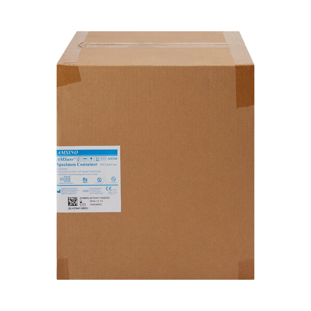 Amsure Sterile Specimen Container with Secure Screw Cap and Patient Information - BeHope