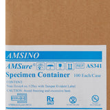 Amsure Sterile Specimen Container with Secure Screw Cap and Patient Information - BeHope