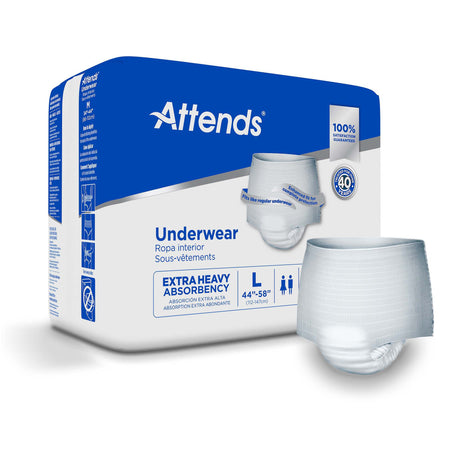 Absorbent Underwear Attends® Care Pull On with Tear Away Seams Adult Large Unisex Disposable Heavy Absorbency - BeHope