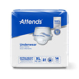 Absorbent Underwear Attends® Care Pull On with Tear Away Seams Adult X-Large Unisex Disposable Heavy Absorbency - BeHope