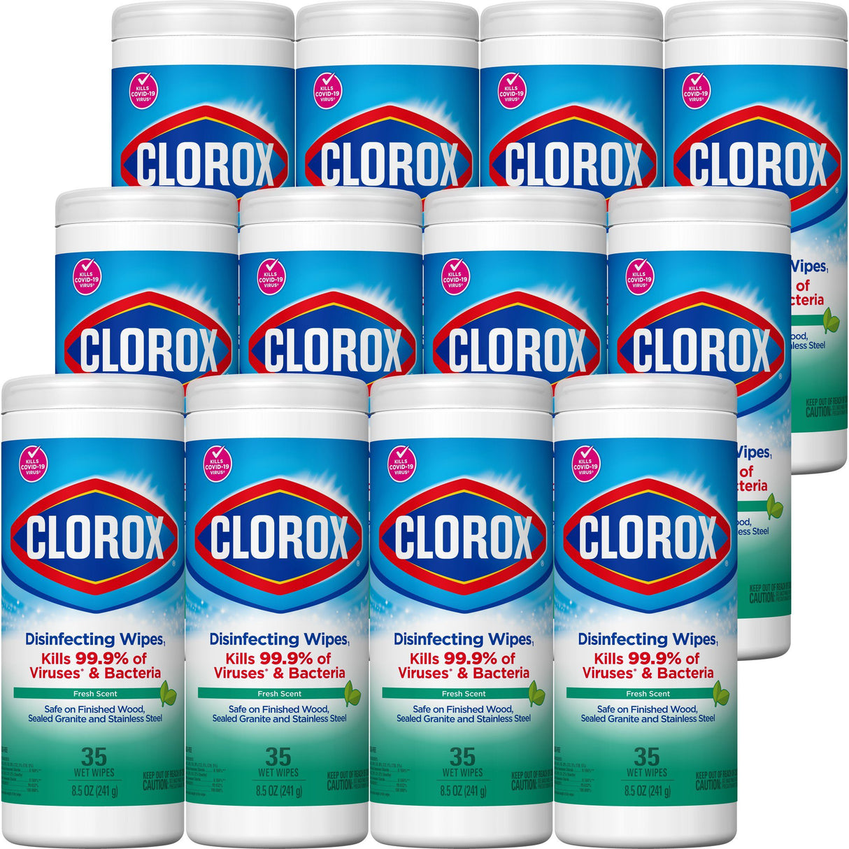 Surface Disinfectant Cleaner Clorox® Premoistened Bleach Free Manual Pull Wipe 35 Count Canister Fresh Scent NonSterile - BeHope
