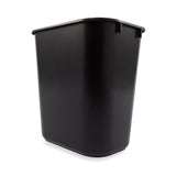 Trash Can Deskside 13-5/8 Quart / 3.25 gal. Black LLDPE Rectangular - BeHope