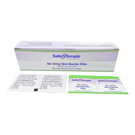Skin Barrier Wipe Safe N Simple™ No-Sting 60% / 20% Strength Purified Water / Polyvinylpyrrolidone / Glycerin / Propylene Glycol Individual Packet Sterile - BeHope