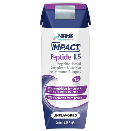 Tube Feeding Formula Impact® Peptide 1.5 Unflavored Liquid 250 mL Carton - BeHope