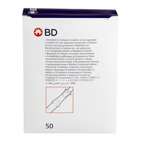 Peripheral IV Catheter Insyte™ Autoguard™ BC 18 Gauge 1.16 Inch BD Vialon Straight Hub Blood Control Push Button Safety - BeHope
