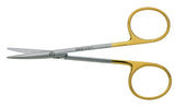 Strabismus Scissors BR Surgical Baby Metzenbaum 4-1/4 Inch Length OR / Surgical Grade German Stainless Steel / Tungsten Carbide NonSterile Finger Ring Handle Curved Blunt Tip / Blunt Tip - BeHope