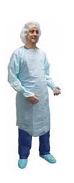 Protective Procedure Gown Precept® One Size Fits Most Blue NonSterile ASTM F1671 Disposable - BeHope