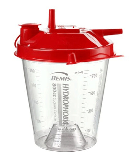Suction Canister 800 mL Float Valve Shut-Off Lid - BeHope