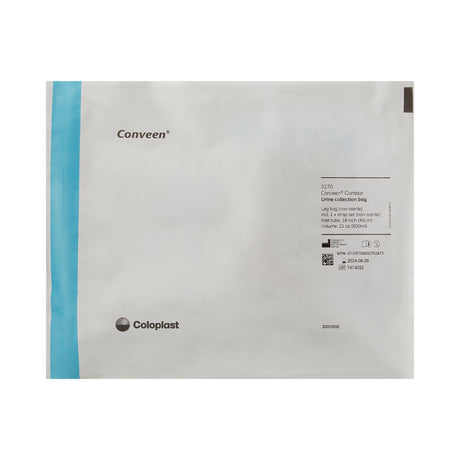 Urinary Leg Bag Conveen Security+ Anti-Reflux Valve NonSterile 600 mL Polyethylene / Flocked