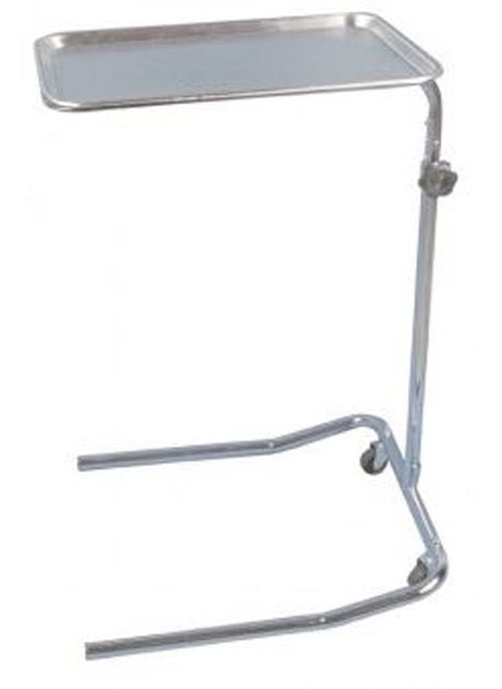 Mayo Instrument Stand Hand Operated Single Post U-Shaped Base Small Tray - BeHope