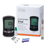 Blood Glucose Meter Glucocard® Vital™ 7 Second Results Stores up to 250 Results No Coding Required - BeHope