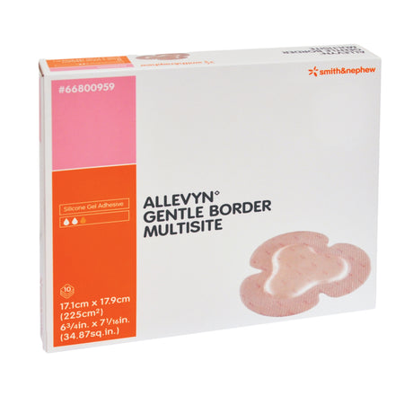 Foam Dressing Allevyn Gentle Border 6-3/4 X 7-5/8 Inch With Border Film Backing Silicone Gel Adhesive Multisite Sterile - BeHope