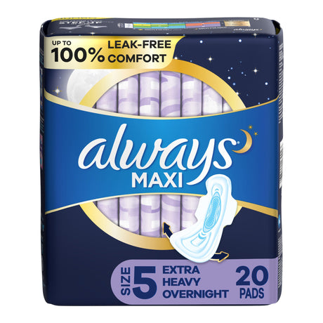 Feminine Pad Always® Maxi Overnight Heavy Absorbency - BeHope
