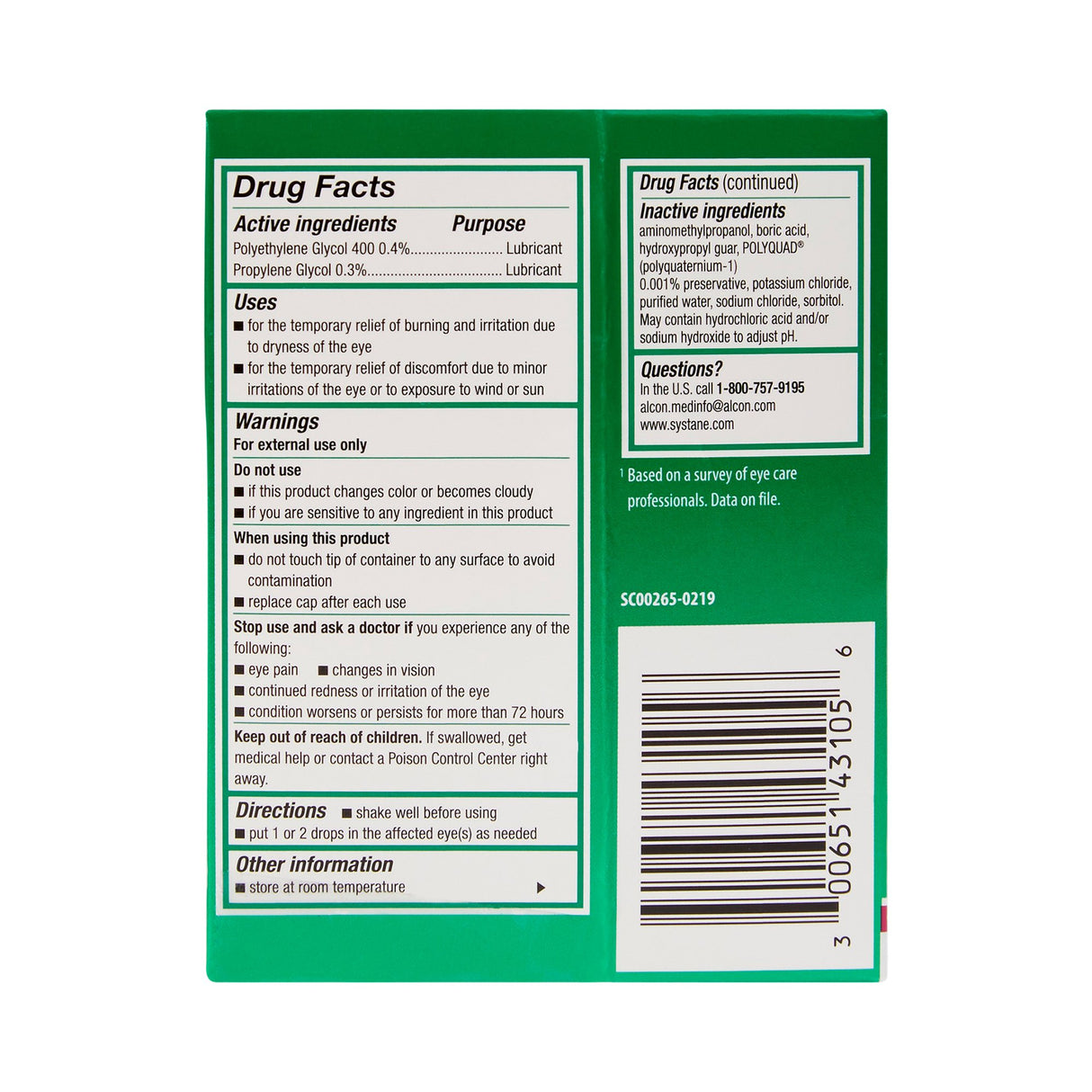 Eye Lubricant Systane® Ultra 0.34 oz. Eye Drops - BeHope