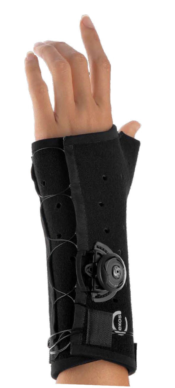 Thumb Splint Exos® X-Small Boa® Lacing System Left Hand Black - BeHope