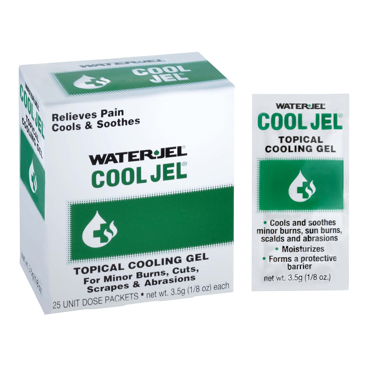 Burn Relief Tea Tree Oil / Glycerin Water Jel® Cool Jel Topical Gel 3.5 Gram Individual Packet - BeHope