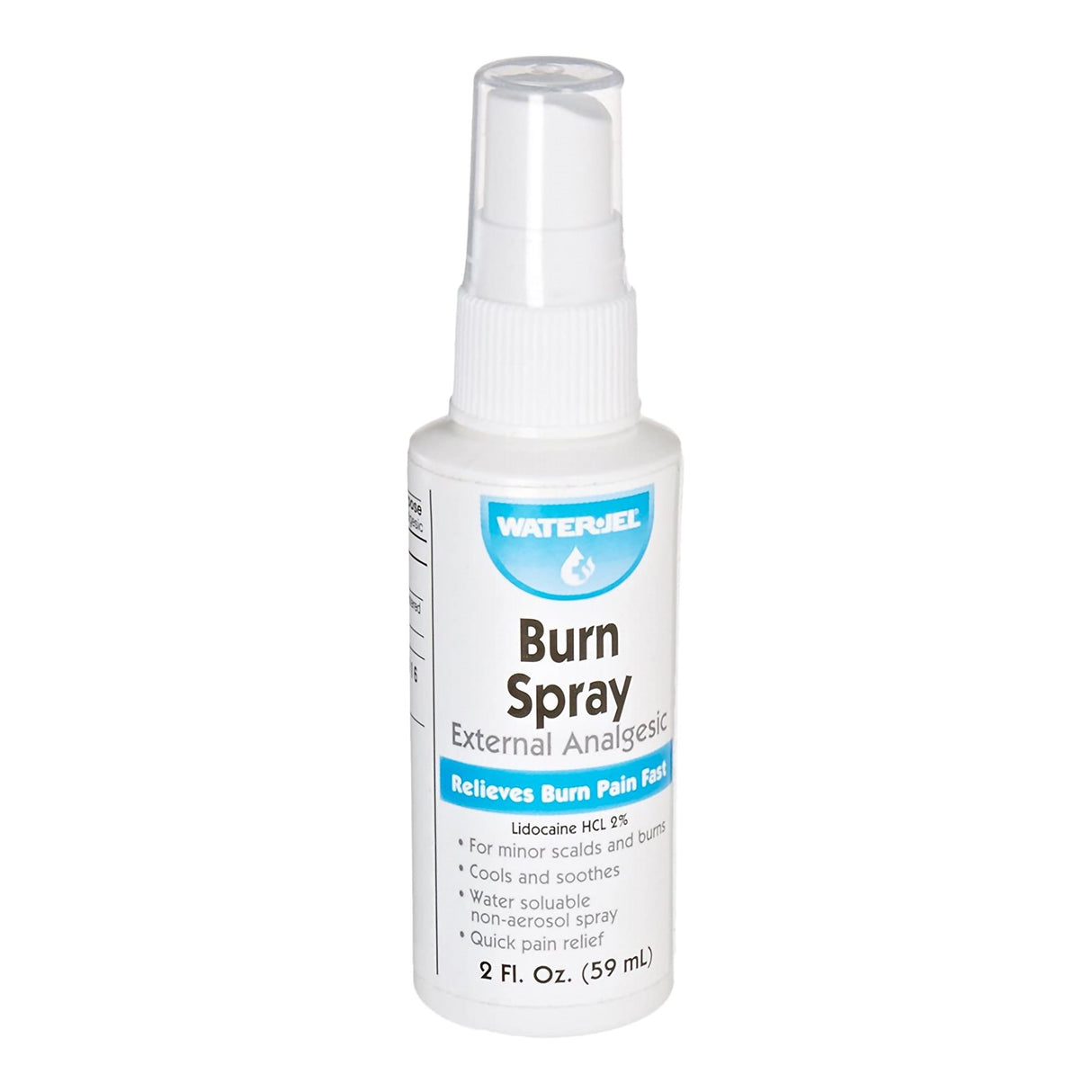Burn Relief Lidocaine HCl Water Jel® Burn Spray Topical Liquid 2 oz. Spray Bottle - BeHope