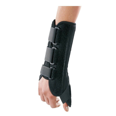 Wrist Brace with Thumb Spica Apollo Universal Aluminum / Foam Right Hand Black One Size Fits Most - BeHope
