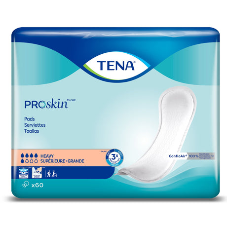 Bladder Control Pad TENA ProSkin™ Heavy 12 Inch Length Heavy Absorbency Dry-Fast Core™ One Size Fits Most - BeHope