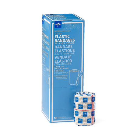 Elastic Bandage Matrix 3 Inch X 5 Yard Double Hook and Loop Closure Natural NonSterile Medium Compression - BeHope