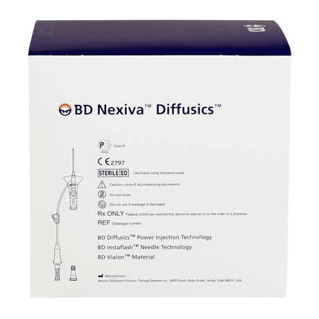Closed IV Catheter Nexiva™ Diffusics™ 22 Gauge 1 Inch Vialon Biomaterial Winged Hub Blood Control Non-Safety - BeHope