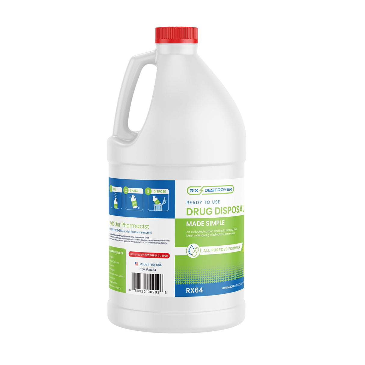 Drug Disposal System Rx Destroyer™ All-Purpose 13 lbs. Carton Weight - BeHope