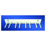 X-Ray Apron Peg Rack Wall Mounted 8 Pegs White - BeHope