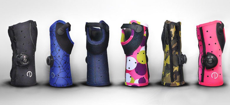 Wrist Brace with Boa® Exos® Thermoformable Polymer / Nylon Left Hand Polka Dot Print Small - BeHope