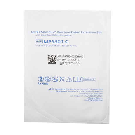 Maxplus™ IV Extension Set Needle-free Port for Power Injectors Sterile - BeHope