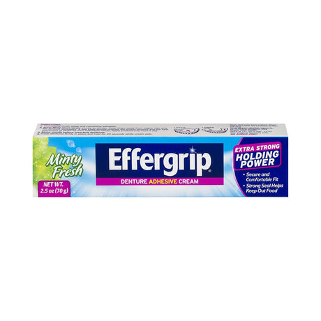 Denture Adhesive Cream Effergrip® Extra Strong Hold Mint Flavor - BeHope
