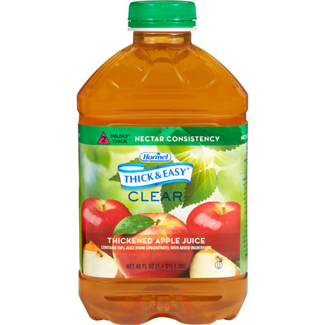 Thickened Beverage Thick & Easy® 46 oz. Bottle Apple Flavor Liquid IDDSI Level 2 Mildly Thick - BeHope