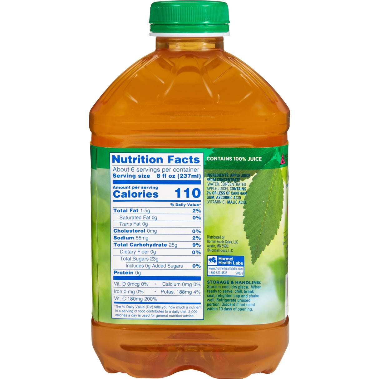 Thickened Beverage Thick & Easy® 46 oz. Bottle Apple Flavor Liquid IDDSI Level 2 Mildly Thick - BeHope