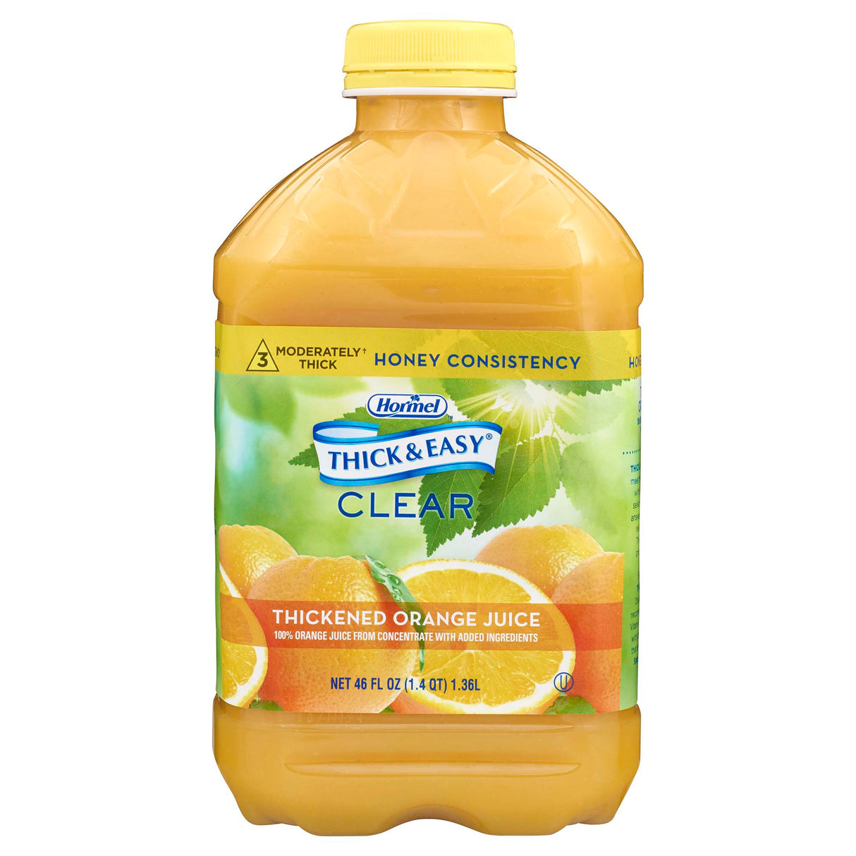Thickened Beverage Thick & Easy® 46 oz. Bottle Orange Flavor Liquid IDDSI Level 3 Moderately Thick/Liquidized - BeHope