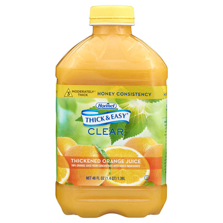 Thickened Beverage Thick & Easy® 46 oz. Bottle Orange Flavor Liquid IDDSI Level 3 Moderately Thick/Liquidized - BeHope