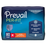 Male Adult Absorbent Underwear Prevail Per-Fit Pull On with Tear Away Seams Medium Disposable Moderate Absorbency